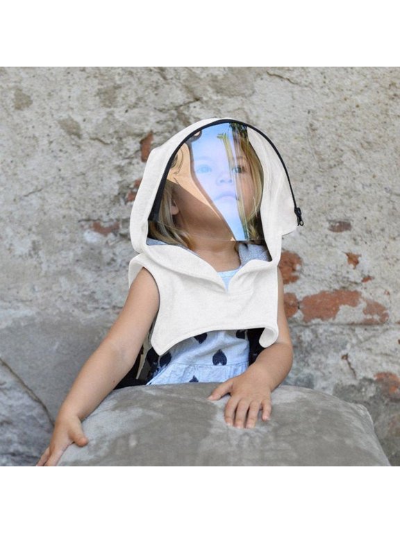 Clearance Full Protective Face Wear Clear Hooded Hat Child Reusable Removable