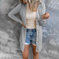 thumbnail image 1 of LEEYNEER Fashion Women Solid Loose Long Sleeve Cardigan Autumn Coat Blouse Plus Size Tops for Ladies Autumn Winter Casual Loose Tunic Blouse Black L, 1 of 6