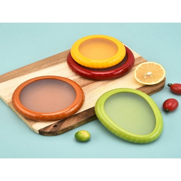 LEEYNEER Fresh Stretch Pod For Avocado Onion Lemon Tomato Saver And Storage Keeper Reusable Avocado Stretch Storage Containers Food Storage Box For Fruit And Vegetable Storage 4pcs Set/ 1