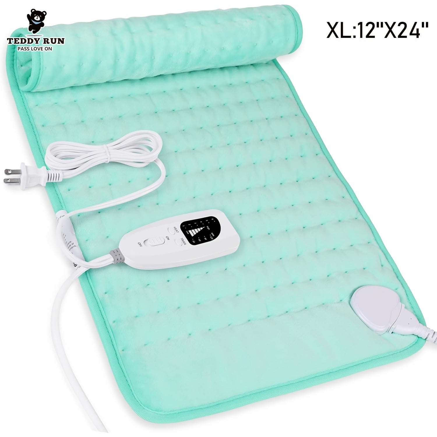 LEEYNEER Heating Pad12‘‘×24‘‘Electric Heating Pads for Back Neck
