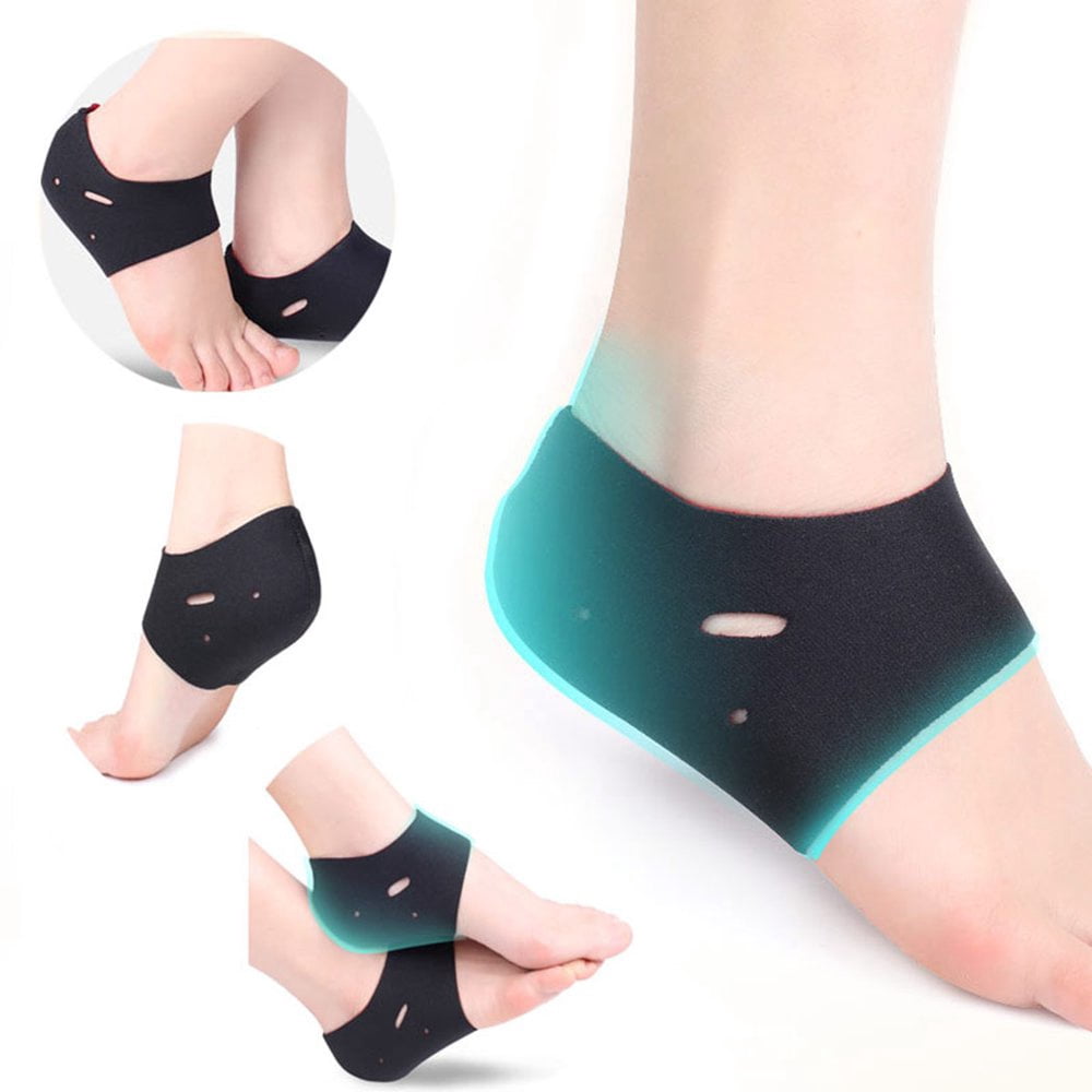 LEEYNEER Heel Wrap Pain Relief 1 Pair Nylon Heel Sleeve Pad Heel ...