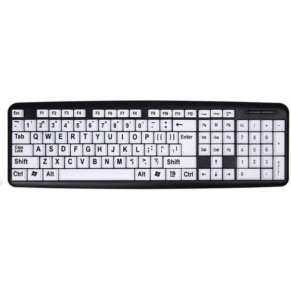 LEEYNEER Large Print Keyboard Wired Large Letter Key Keyboard Usb Keyboards