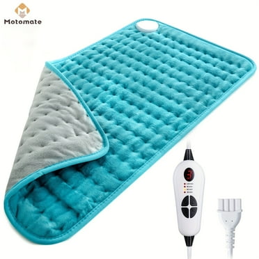 LEEYNEER MOTOMATE for Heating Pad for Back  Neck and Shoulder Relief  Electric Heat Pads for Cramps  Auto Shut-Off  6 Heating Settings  Moist Dry Heat Options  12” x 24”  Gifts for Women