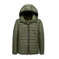 thumbnail image 1 of LEEYNEER Men‘s Packable Down Jacket Thick Warm Lightweight Hooded Puffer Coats Full Zip Insulation Vitality Mens Cotton padded Jacket Coats, 1 of 3