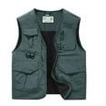 thumbnail image 1 of LEEYNEER Mens Utility Fishing Cargo Vest Safari Travel Photo Sleeveless Jacket Outdoor Work Lightweight Quick-Dry Hunting Zip Up Vest with Pockets, 1 of 4