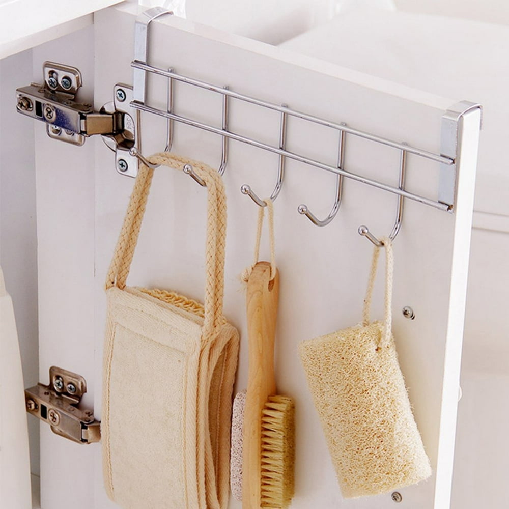 LEEYNEER Over Door Home Rack Hook Organizer Bathroom Kitchen Coat Towel ...