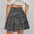 thumbnail image 1 of LEEYNEER Skirt Dress Women Summer Casual Vintage High Waist Floral Print Beach Ruffled Short, 1 of 8