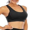 thumbnail image 1 of LEEYNEER Sports Bras For Women Padded High Impact Seamless Criss Cross Back Workout Tops Gym Activewear Bra Wireless Longline Yoga Bra Push Up Bras Black/ White/ Red, 1 of 8