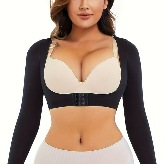 LEEYNEER Stretchy Arm Compression Shaper for Women - High-Waisted Activewear for Fitness and Post-Surgery Recovery - Adjustable  Breathable  and Moisture-Wicking