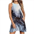thumbnail image 1 of LEEYNEER Summer Dresses for Women 2022  Women‘s Beach Casual Dresses  Fashion Women Casual Sexy Printing Dress  Summer Sleeveless Dress  Poackets Mini Dress Holiday Dresses Mini Sundresse, 1 of 3