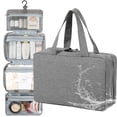 thumbnail image 1 of LEEYNEER Travel Hanging Toiletry Bag  Hanging Travel Makeup Organizer  Foldable Cosmetic Organizer Transparent Cosmetic Bag Makeup Bag for Traveling Toiletries Accessories  Grey, 1 of 9