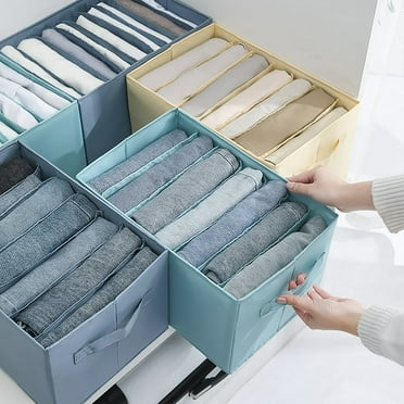 LEEYNEER Wardrobe Clothes Organizer for Jeans Clothing Storage Organizer Washable Closet Drawer Organizer for Folded Clothes  Thin Coats  Jeans  Leggings  Sweaters  T-shirt