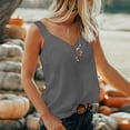 thumbnail image 1 of LEEYNEER Woman Tank Tops Women‘s Sleeveless V-Neck Solid Color Block T-Shirt Loose Casual Tank, 1 of 4