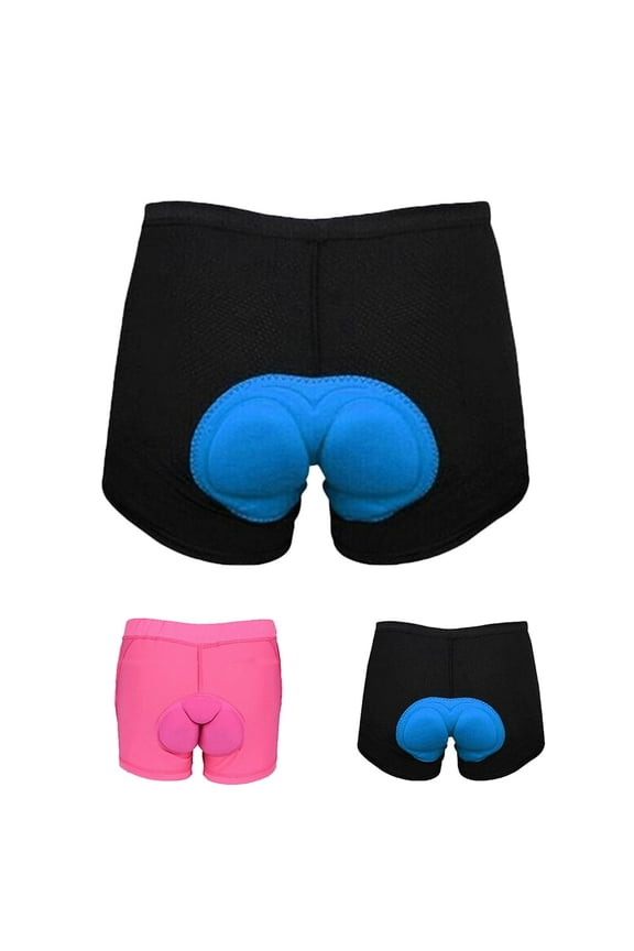 Women Men 3D Padded Cycling Underwear Shorts - Bike Undershorts Bicycle Underpants with Breathable Thicken Silicone Padded