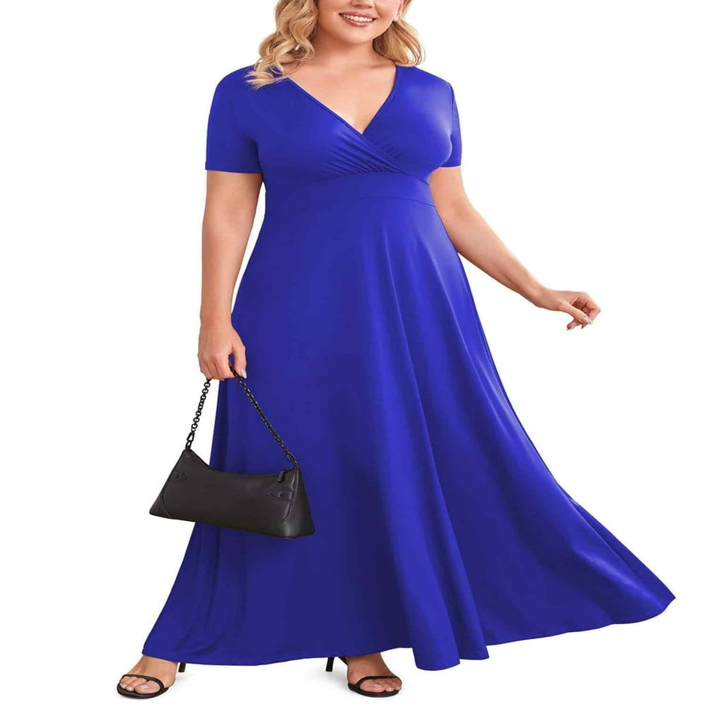 Ann's Designer with Gross V- Neck Party Dress