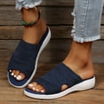 thumbnail image 1 of LEEYNEER Women Sandals Clearance 2023! Women‘s Flat Sandals Extremely Comfy Slides Sandals New Style Casual Sandals And Slippers With Flat Bottom For Outer Summer Athletic Outdoor Beach S, 1 of 6