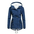 thumbnail image 1 of LEEYNEER Women Winter Parka Coat Hooded Warm Thickened Plush Cotton Windproof Jacket Fleece Lined Mid Length Puffer Coat with Drawstring Waist, 1 of 6