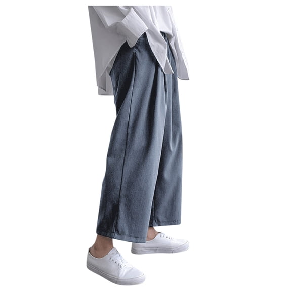 LEEy-World Cargo Pants Men's Sports pant SweatPants Fitness Trousers Casual Solid Jogging Street Pants With Pockets Splicing Soft Sport pant Grey,XL