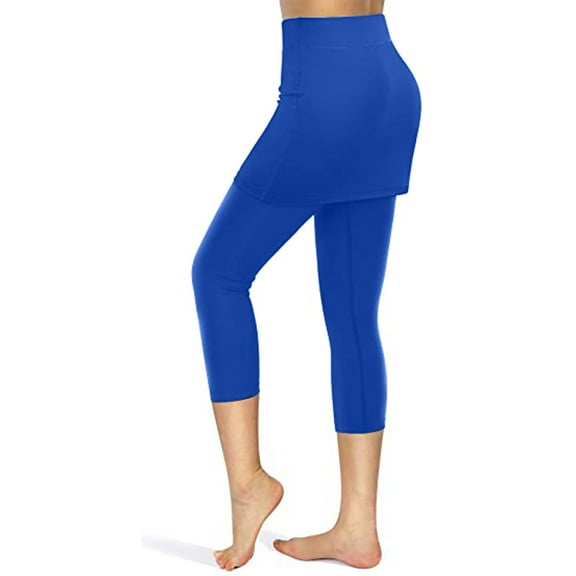 LEEy-World Gym Leggings for Women Women's High Waist Yoga Pants Tummy Control Booty Leggings Workout Running Lift Tights Blue,XXL