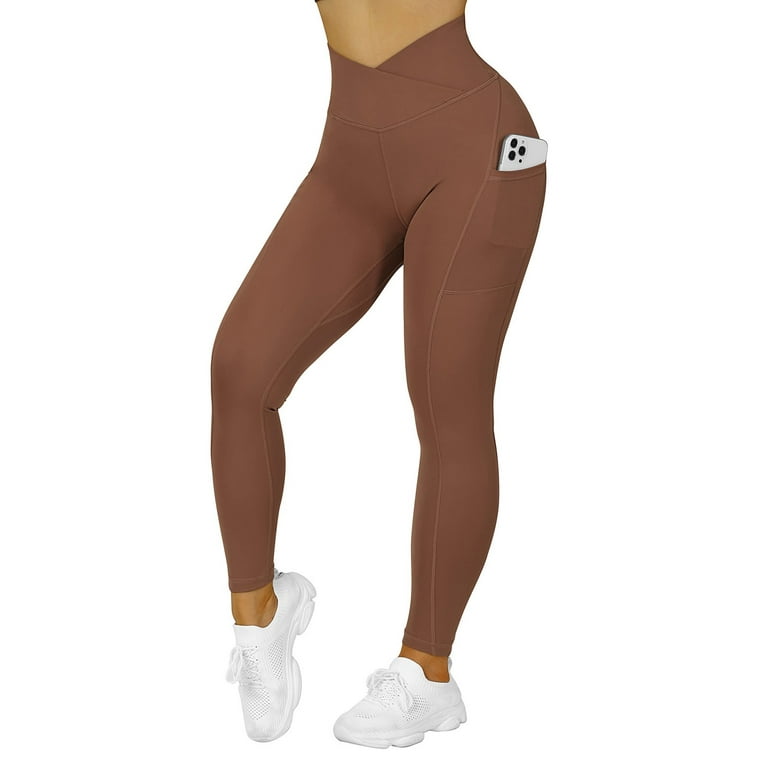 LEEy-World Gym Leggings for Women Women's Plus Size Solid Drawstring Waist  Rib Knit Pajama Shorts Coffee,L