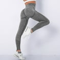 thumbnail image 1 of LEEy-World High Waisted Leggings for Women Seamless Scrunch Lifting Leggings High Waisted Yoga Pants for Women, Workout Tight Grey,L, 1 of 4