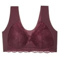 thumbnail image 1 of LEEy-World Lingerie for Women And Underwear 3PC Wide Detachable Lace Bottom Bra Vest Shoulder Cup Straps Women Red,4XL, 1 of 4