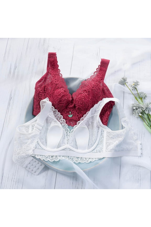 Lingerie for Women Full Coverage Bra for Women, Flexible Underwire Bras for Women, Everyday Bras for Women White,42D