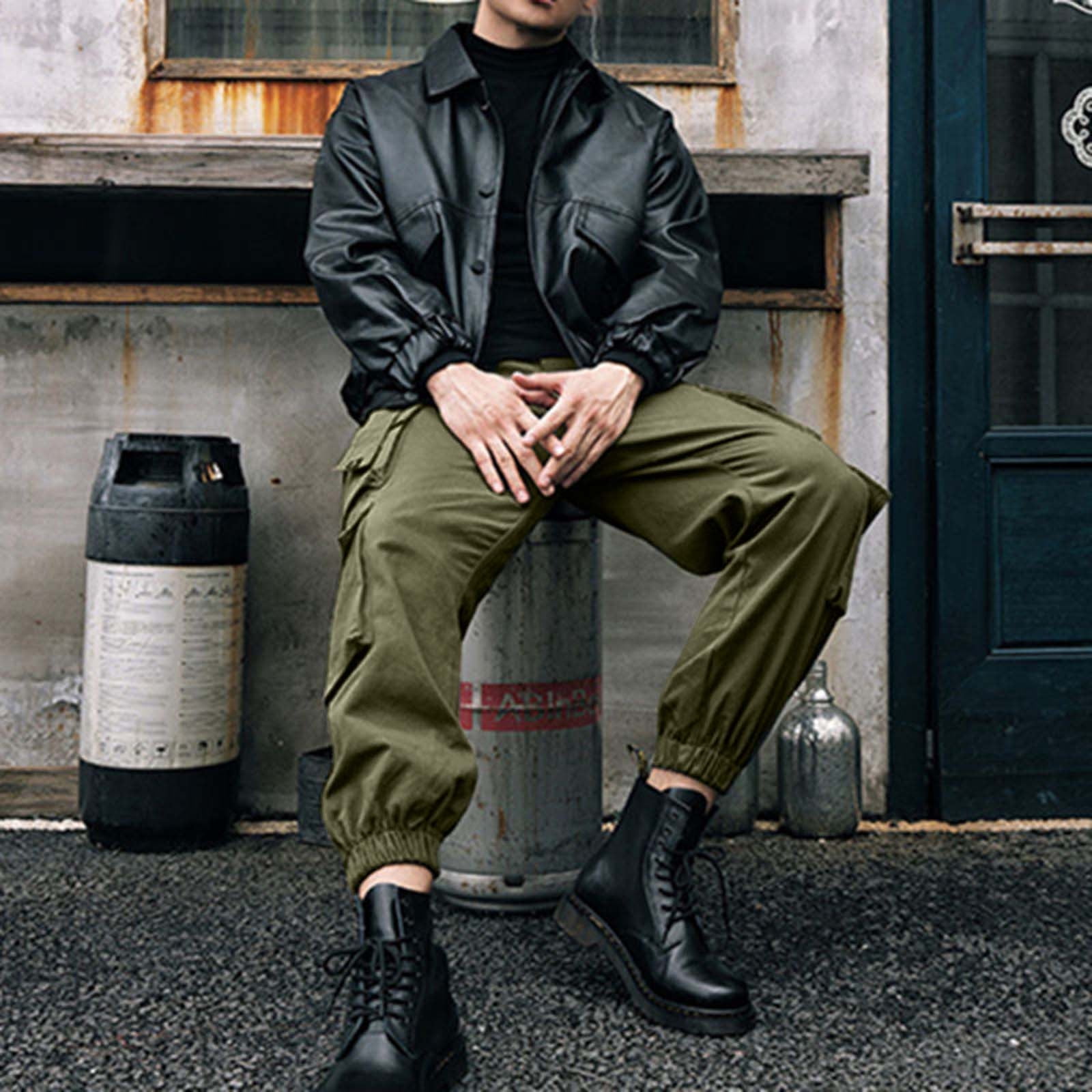 Jogger Pants With Boots Men LEEy-World Men'S Pants Mens Tapered