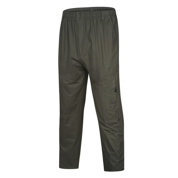 LEEy-World Mens Cargo Pants Fashion Summer Pants Solid Color Leisure with Multi-pocket Men's Overalls And Men's Pants Army Green,4XL