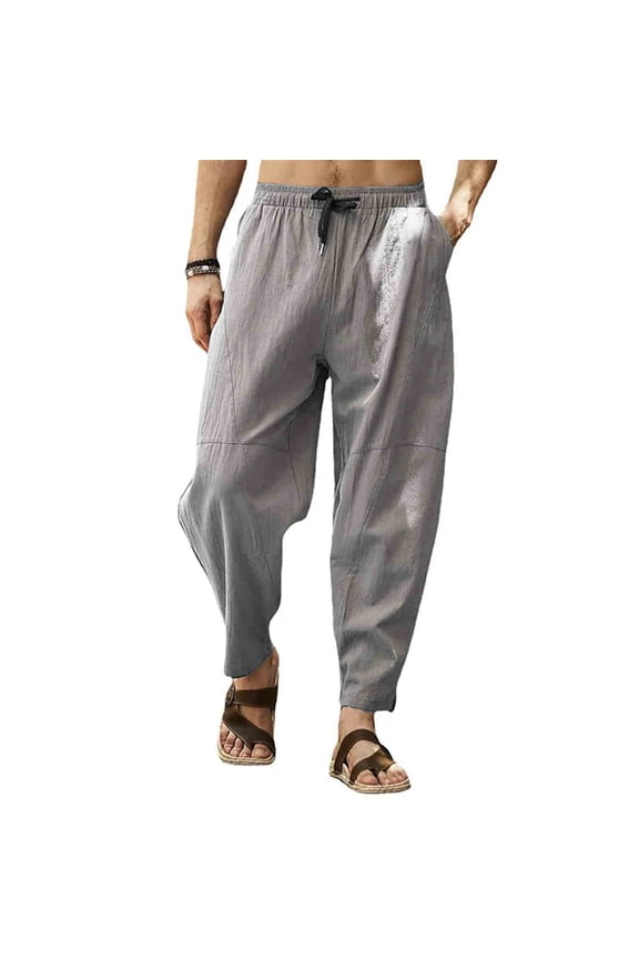 Pants for Men Men's Golf Joggers Pants with Zipper Pockets Stretch Sweatpants Slim Fit Track Pants Joggers for Men Work Running Grey,3XL