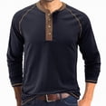 thumbnail image 1 of LEEy-World Mens Shirts Men's Casual Basic Active Sports Raglan Long Sleeve Baseball T-Shirt(Dark Blue,XL), 1 of 6