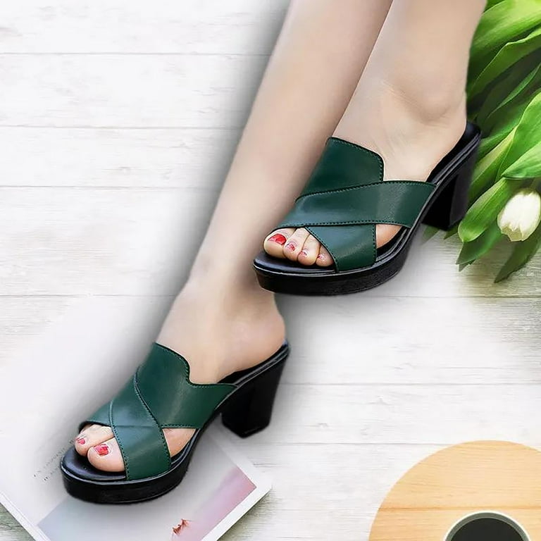 Women Wedge Platform High Heel Comfy Flip Flops Sandals Fashion Slip-On  Slippers