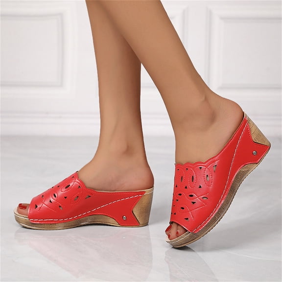 LEEy-World Shoes for Women Womens Open Toe Wedge Platform Espadrilles Ankle Strap Buckle Leather Cork Rubber Summer Sandals