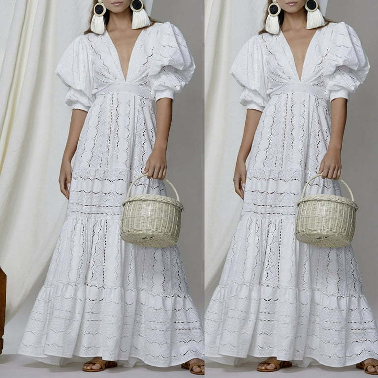 Elegant Solid Mesh V Neck Pleated Dresses Elegant Solid Mesh V Neck Pleated Dresses