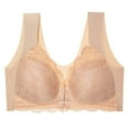 thumbnail image 1 of LEEy-World Womens Lingerie Breathable Bra Solid Underwear Up Women Seamless Lace Top Top Vest Push Beige,3XL, 1 of 5