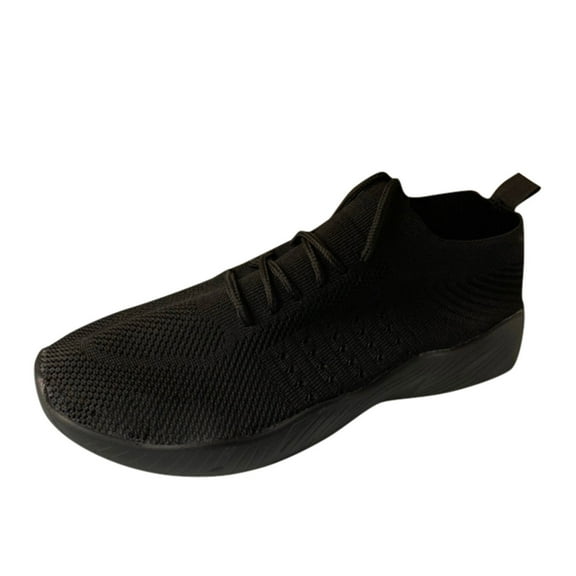 LEEy-World Womens Shoes Women's Lightweight Shoes - Breathable Casual Slip-on Walking Sneakers Black ,10.5
