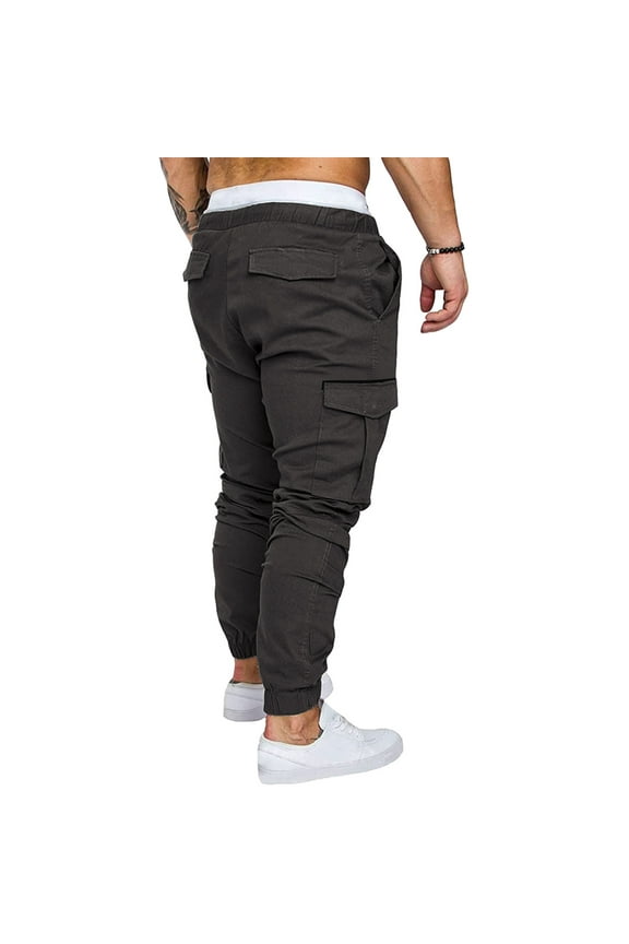 Work Pants for Men Men's Flex Ripstop Tactical Pants Lightweight Hiking Casual Cargo Pants with Multi Pockets Grey,L