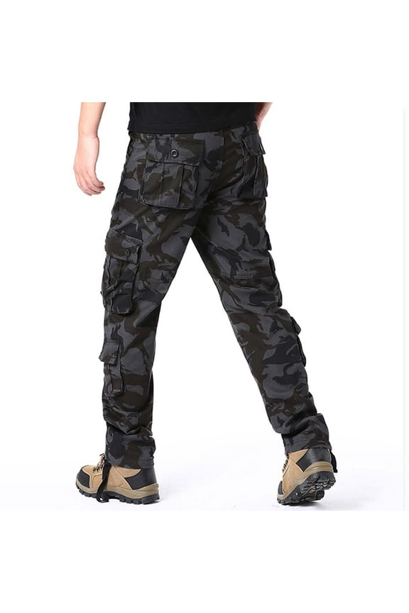 Work Pants for Men Mens Stretch Convertible Pants Water Resistant Quick Dry Zip Off Cagro Hiking Pants Black,XXL