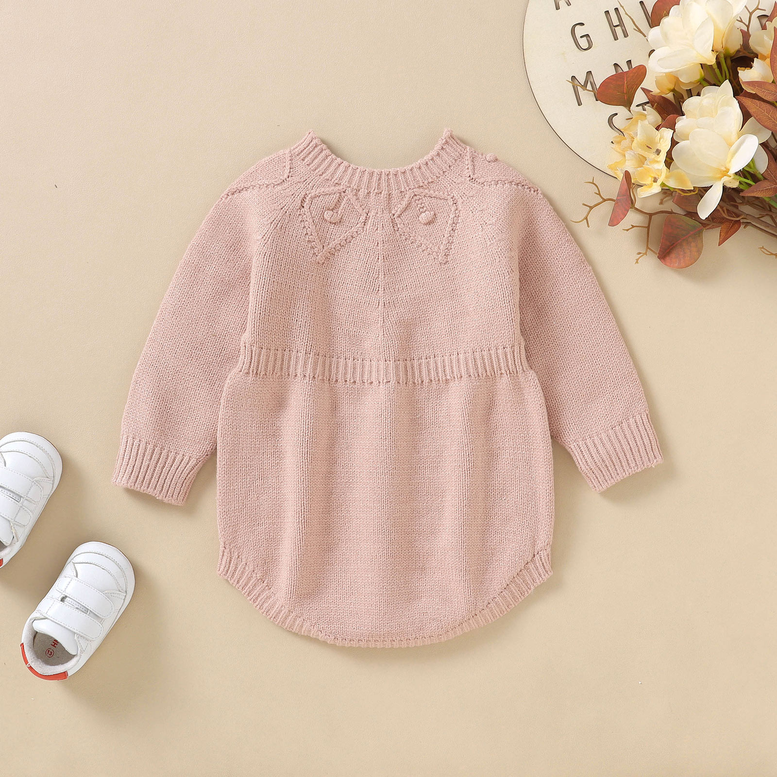 LEEyworld Baby Bodysuit Baby Girl Boy Solid Knit Sweater Romper