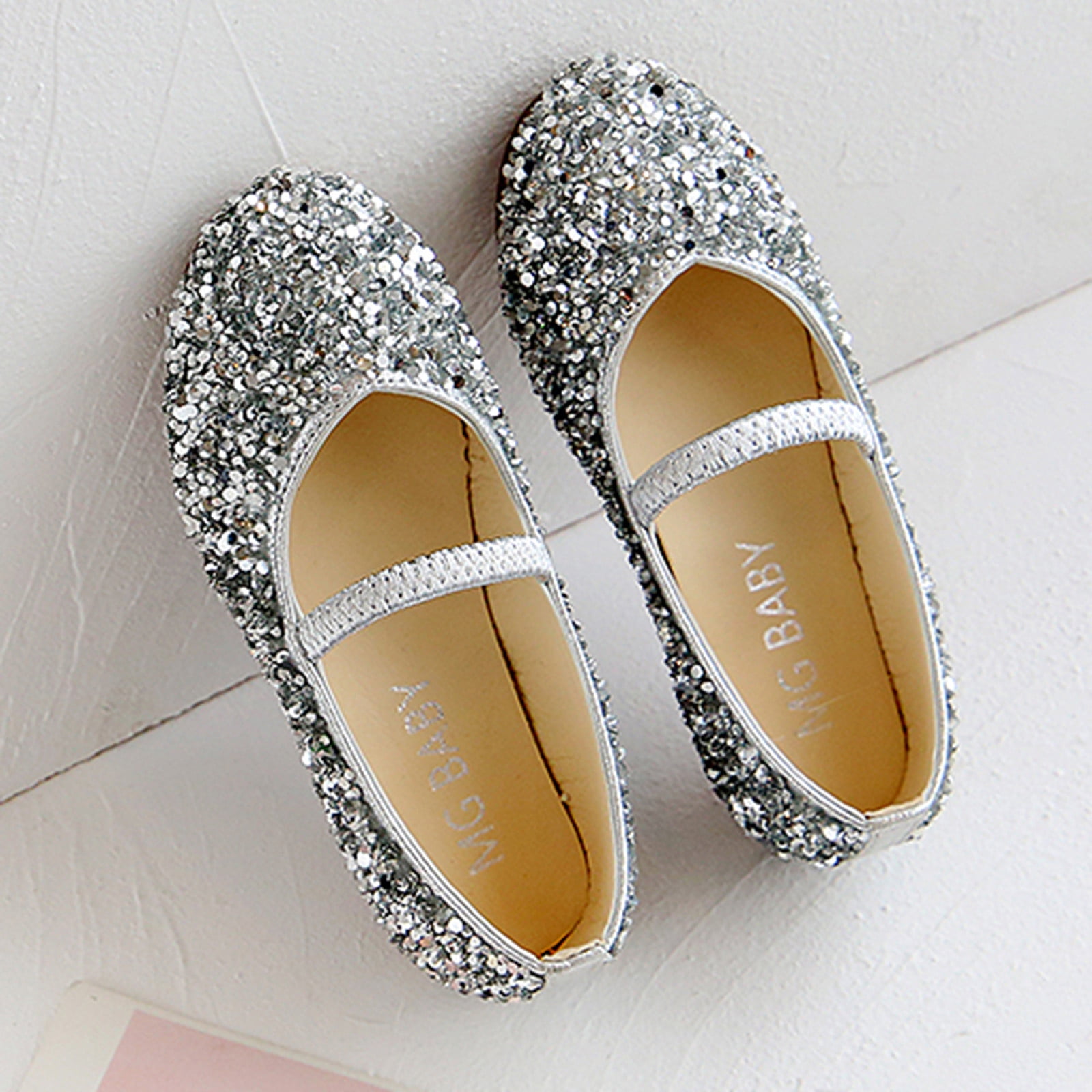 LEEyworld Baby Shoes Bottom Leather Shoes Children Girls Sequined Soft