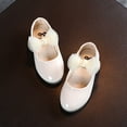 thumbnail image 1 of LEEy-world Baby Shoes Princess Soft Baby Girls Knot Kids Leather Shoes Flat Toddler Baby Shoes Shoes for Girl (Beige, 8.5 Toddler), 1 of 5