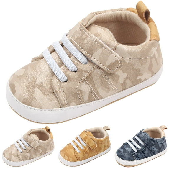 LEEy-world Baby Shoes Summer Children Toddler Shoes Boys and Girls Sports Flat Bottom Lightweight Camouflage Baby Girl Shoes Size 1 (Khaki, 5 )