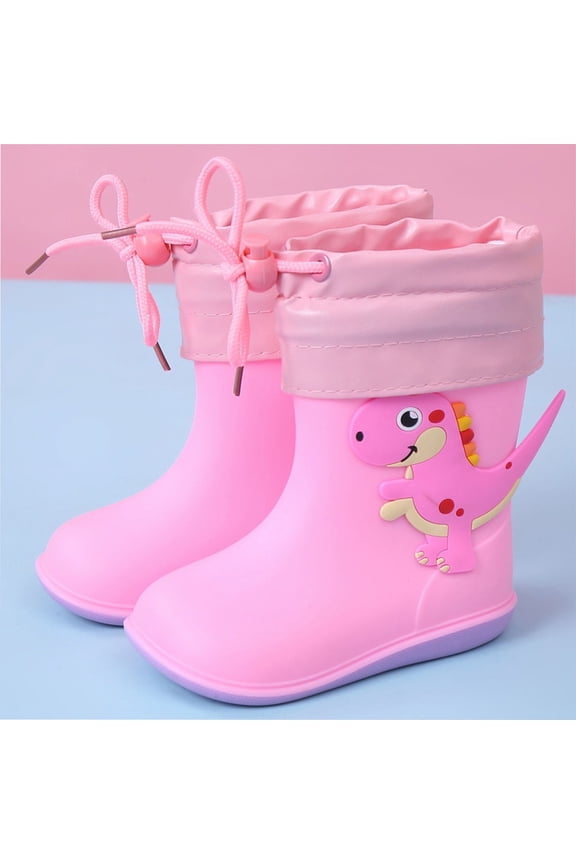 Baby Shoes Water Boots In Large and Small Children Toddlers Children Children's Rain Shoes Boys and Size 3 Shoes for Baby Girls (Pink, 7.5 Toddler)