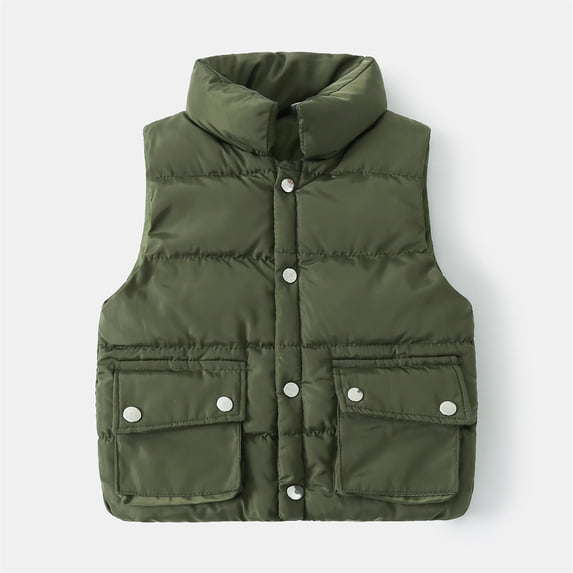 LEEy-world Children Kids Toddler Baby Boys Girls Sleeveless Patchwork Winter Solid Coats Jacket Vest Outer Boys Lightweight Jacket