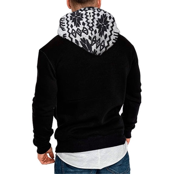 LEEy-world Christmas Men'S Fashion Hoodies & Sweatshirts Men'S Sherpa Lined Sweatshirts Pullover Basic Tops Warm Crewneck Winter Underwear Black,3XL