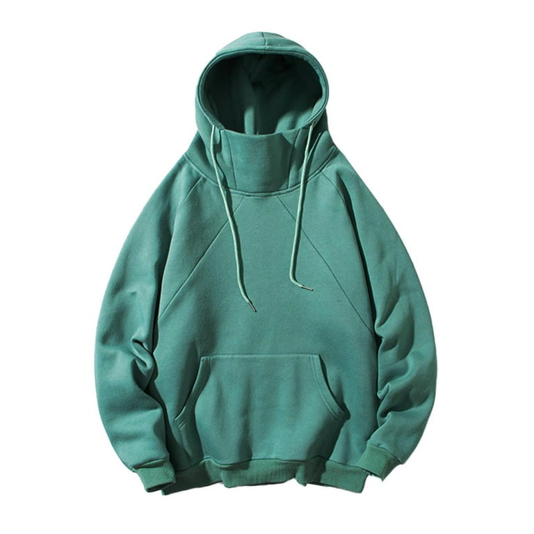 LEEy-world Cool Mens Hoodies Mens Hooded Sweatshirt Long Sleeve Pullover  Hoodie with Arm Logo, Officially Licensed Green,L