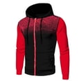 thumbnail image 1 of LEEy-world Full-Zip Hoodies for Men Lightweight Long Sleeve Sweatshirt With Pocket Men'S Hoodies Red,XL, 1 of 3