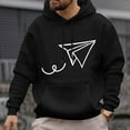 thumbnail image 1 of LEEy-world Hoodies for Men Men's Letter Graphic Hoodies Long Sleeve Drawstring Pocket Casual Pullover Sweatshirt Black,3XL, 1 of 3