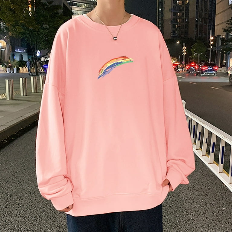 Pink graphic hoodie men's 2025