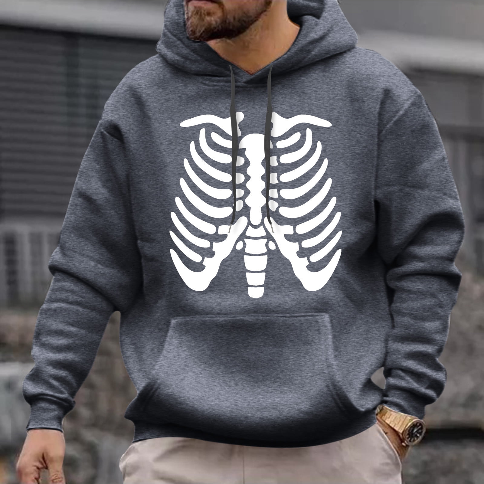 LEEy-world Graphic Hoodies Mens Long Sleeve Casual Multicolor Pullover  Drawstring Hoodie Hem Curved Basic Breathable Sweatshirt Dark Gray,M -  Walmart.com